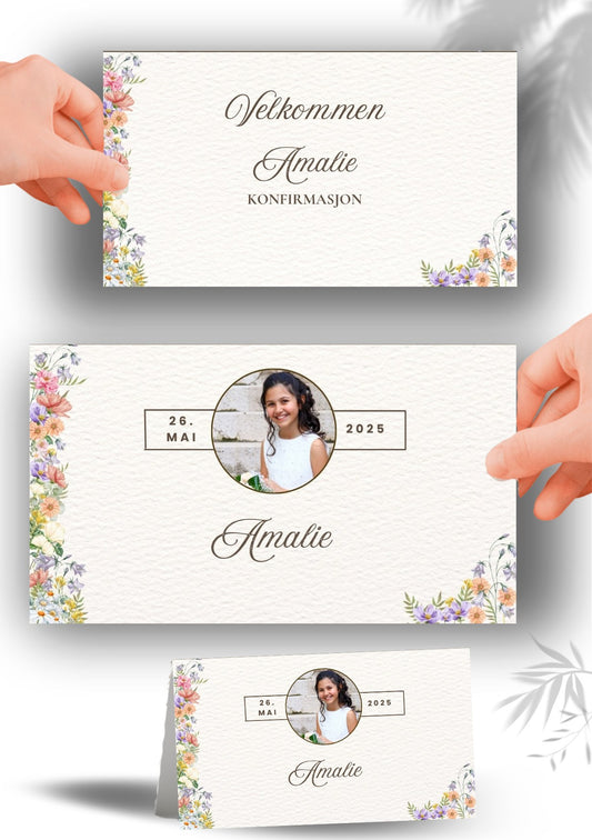 BORDKORT TIL KONFIRMASJON