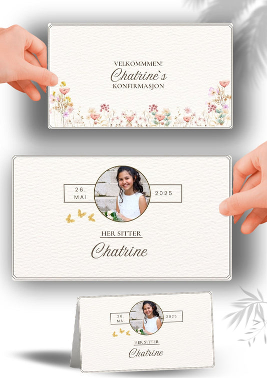 BORDKORT TIL KONFIRMASJON