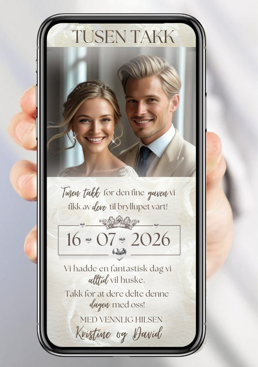 TAKKEKORT BRYLLUP