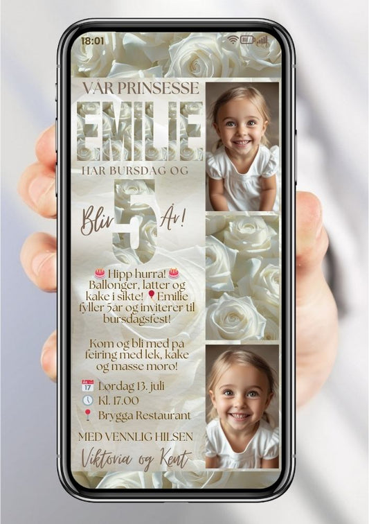 MOBIL INVITASJON BURSDAG