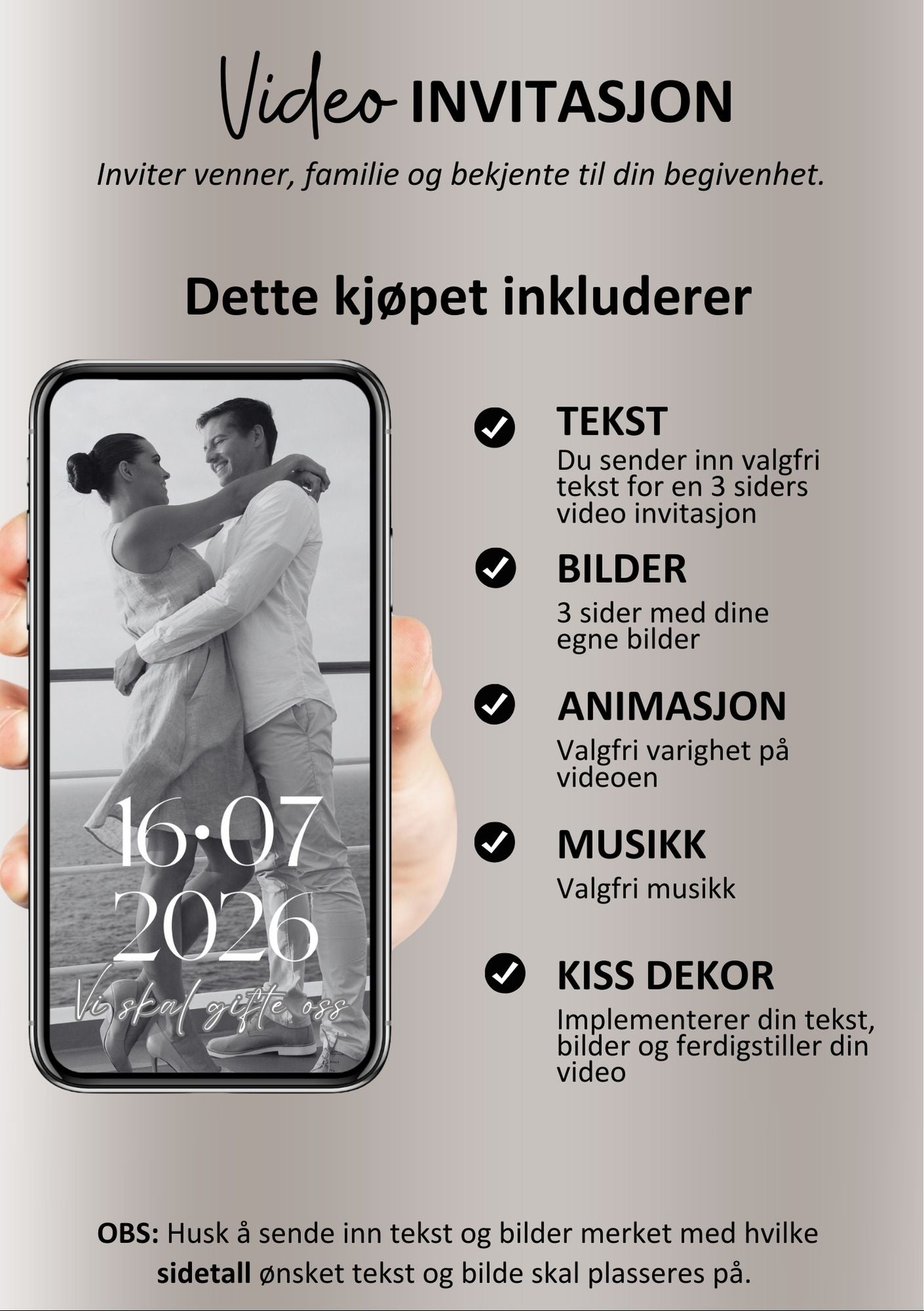 VIDEO INVITASJON BRYLLUP